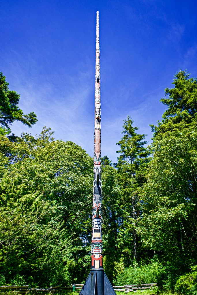Largest Totem Pole in Beacon Hill Park, Victoria BC