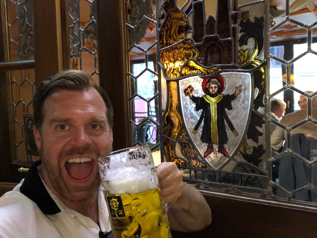 Drinking beer at Augustiner in Munich