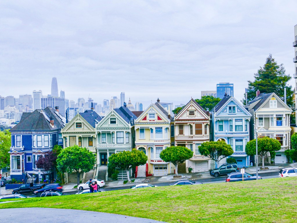 Painted houses in San Francisco