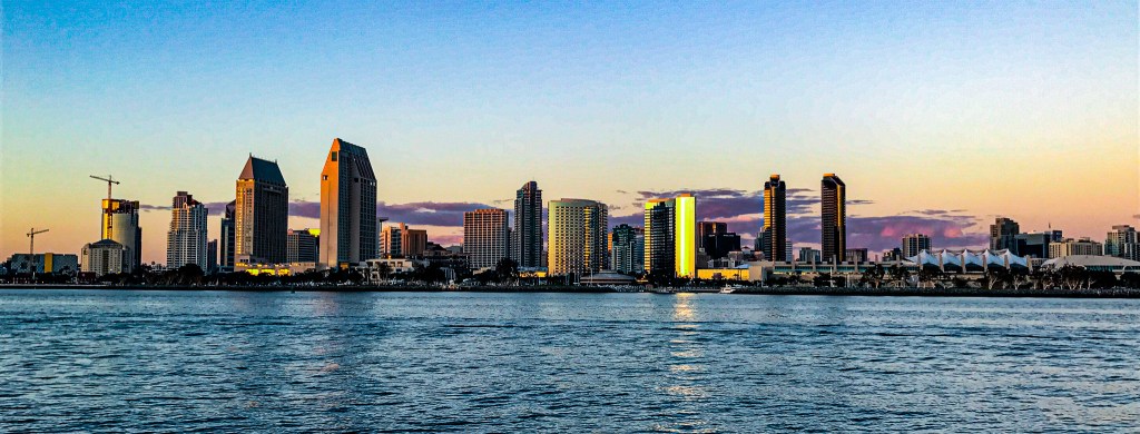 The beautiful skyline of San Diego