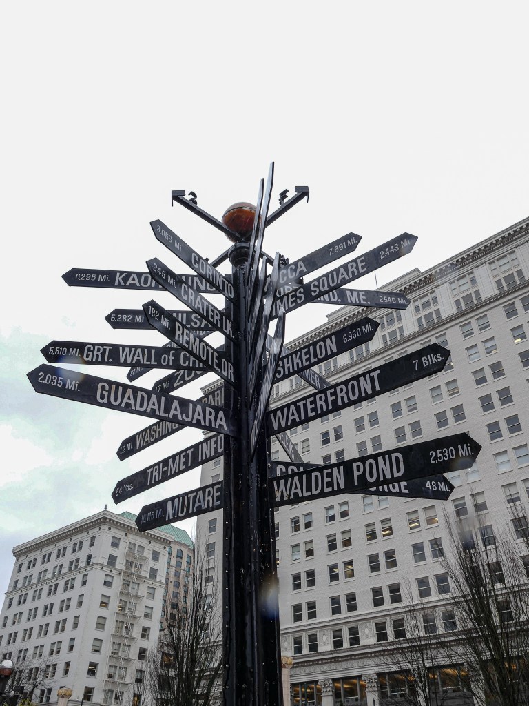 Sign at Pioneer Courthouse Square